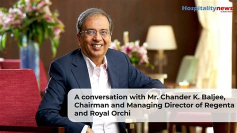 Role of the Brand in Hospitality Industry | CMD Chander K Baljee ...