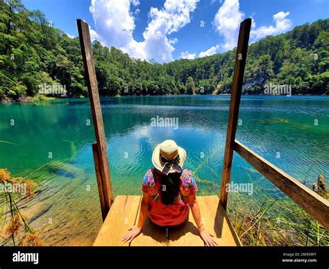 Lakes of Montebello, Chiapas, Mexico near Guatemalan border Stock Photo ...