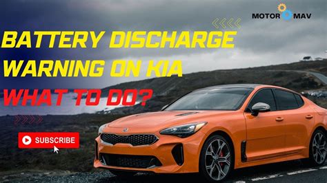 Battery Discharge Warning Kia Car- Learn What to Do? - YouTube