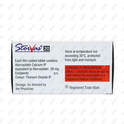 Storvas 20mg Tablet 15's – ETABX
