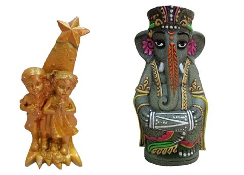 Buy Love Couple Statue Showpiece & Ganpati Lord Ganesh Hand Painted ...