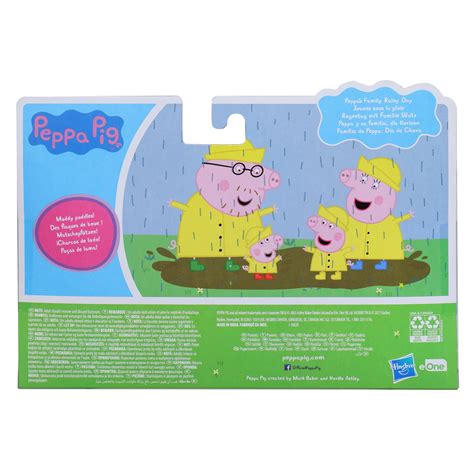 Buy Peppa Pig Peppa’s Adventures Peppa’s Family Rainy Day Figure 4-Pack ...