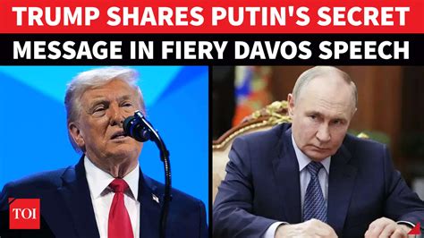 Trump reveals Putin's secret message in Greenland speech; 'I told him ...