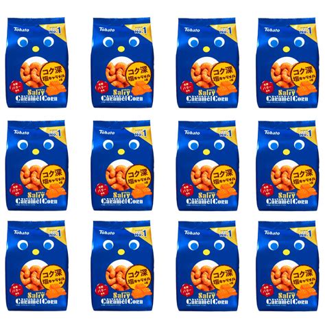 Tohato Salty Caramel Corn Salted Butter Caramel Corn Puffs 67g (Box of ...