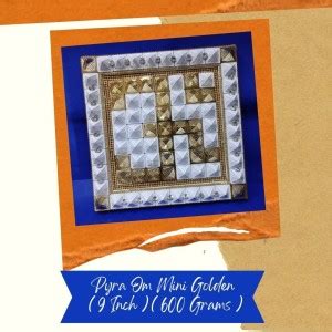 VSP VASTU SAMADHAN 84 PYRA OM MINI GOLDEN / WHITE Miracle Pyramid Plate ...