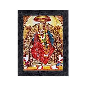 PnF Sai Baba Religious Wood Photo FPnF Rames with Acrylic Sheet (Glass ...