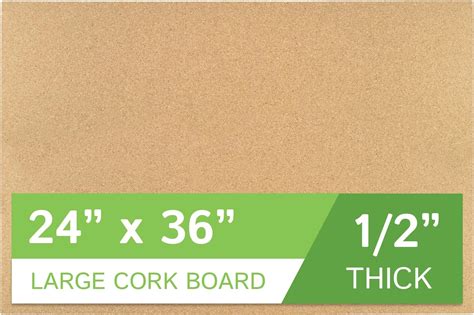 The Felt Store: Cork Sheet 1/2 inch Thick, 24 x 36 inches, Large Cork ...
