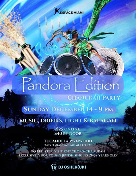 Pandora Edition Chanukah Party, Tucandela Wynwood, Miami, 14 December ...