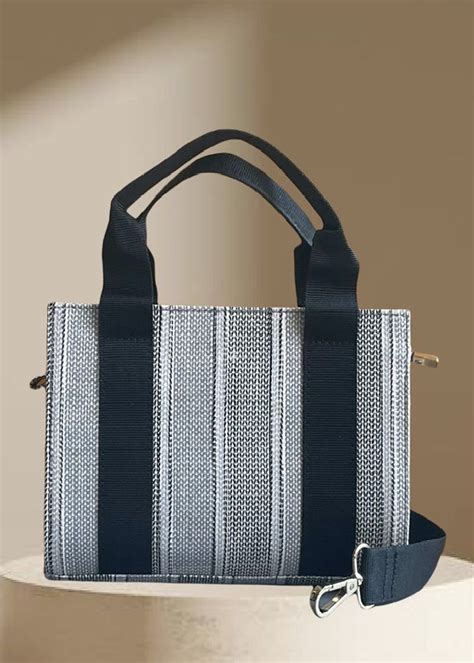 Get Grey Striped Mini Canvas Sling at ₹ 1350 | LBB Shop