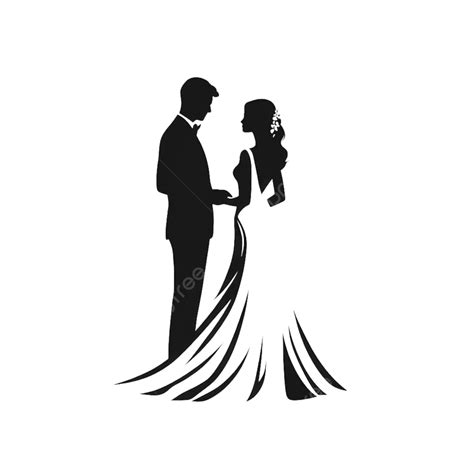 Bride And Groom In A Wedding Silhouette, Wedding, Bride, Bride And ...