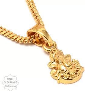 ruby collection Simple Chain with Pendant Lord Ganesha Locket Ganpati ...