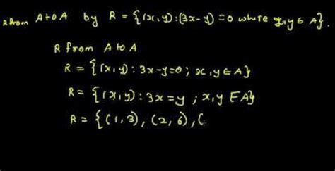 Relation R is defined from set A = {1, 2, 3, 4}, to set B = {-1,0, 1, 2 ...