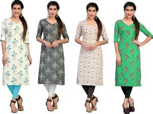 maruti fab Women Printed Straight Kurta - Buy maruti fab Women Printed ...