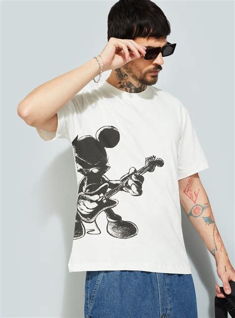 Buy URB_N Men Mickey Mouse Printed Oversized T-shirt Online at just Rs ...