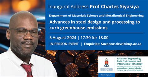 Invitation: Professor C Siyasiya inaugural address, C/o Lynnwood and ...