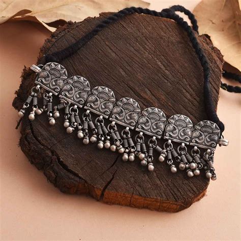 Buy Lotus Collar Sterling Silver Necklace Online in India – MCJ Jewels