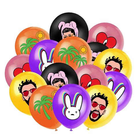 35Pcs The Bunny Rapper Theme Party Decorations Balloons Bad The Bunny ...