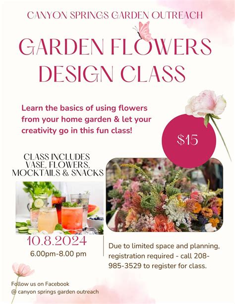 Garden Flowers Design Class, 10568 Highway 44, Middleton, ID 83644-5425 ...
