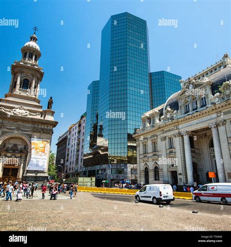Plaza de Armas is the main square of Santiago, the capital of Chile, South America Stock Photo ...