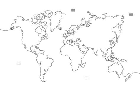 World Map Vector Line 的图像结果