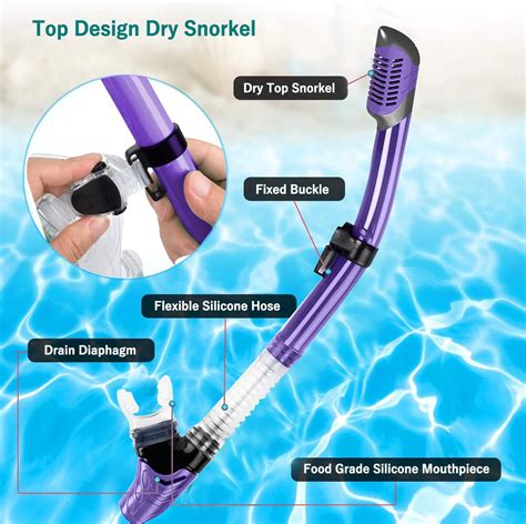 Buy Happyouth 6 in 1 Mask Fin Snorkel Set with Adult Snorkeling Gear ...
