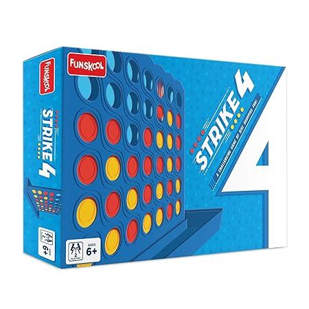 Funskool Strike 4, Classic Disc Dropping Game, Strategy Game, Board Ga ...