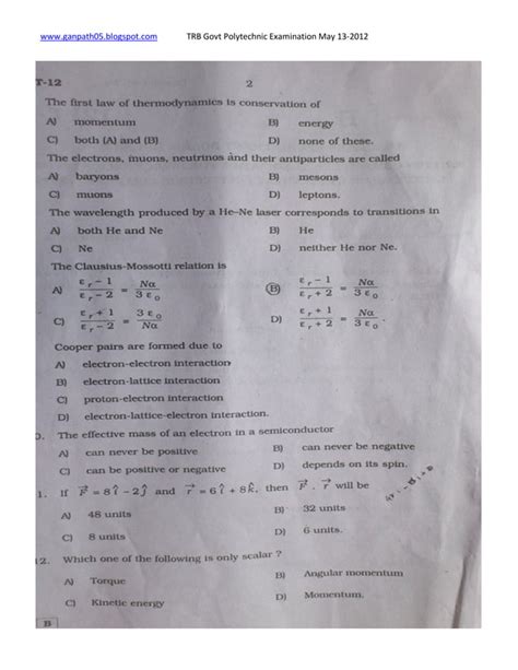 Image result for TRB Polytechnic Exam Part a Question Pattern in Maths