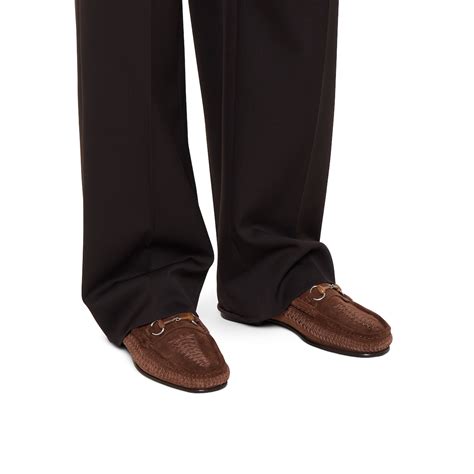Men's Horsebit 1953 loafer in brown suede | GUCCI® PL