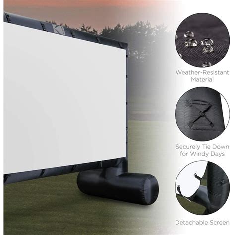 Kodak 63.6-in L x 145.2-in W x 111.6-in H Inflatable Outdoor Movie ...