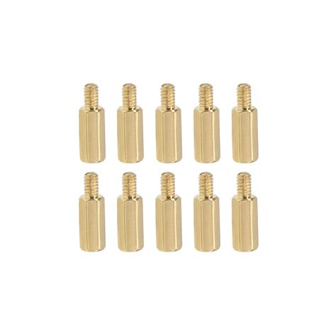 YOKIVE 10 Pcs M2 Standoff Screws, Brass Hex PCB Standoffs, Keep Height ...