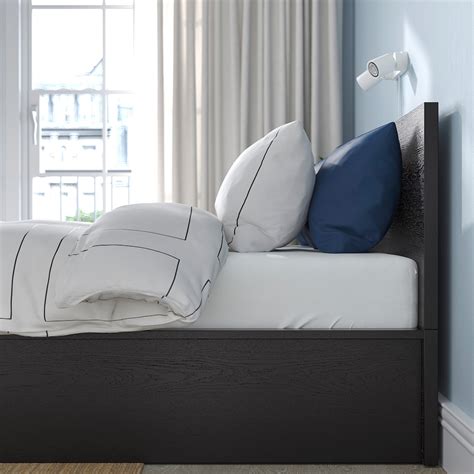 MALM Ottoman bed, black-brown, 180x200 cm - IKEA