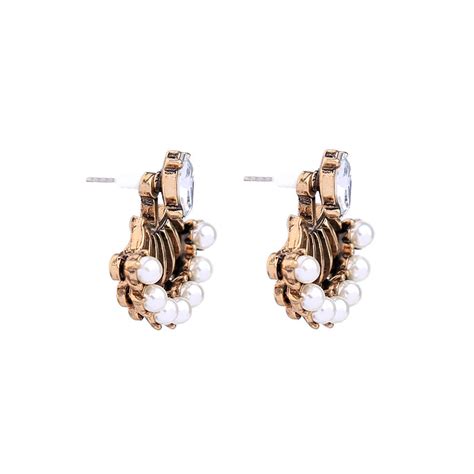 Crystal Pearl Fan Shape Jacket 2 in 1 Convertible Earrings – Neshe ...