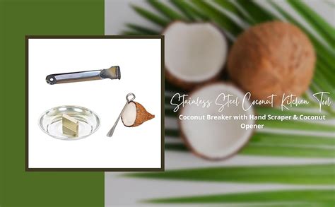 Buy faas Stainless Steel Coconut Breaker with Hand Scraper & Coconut ...