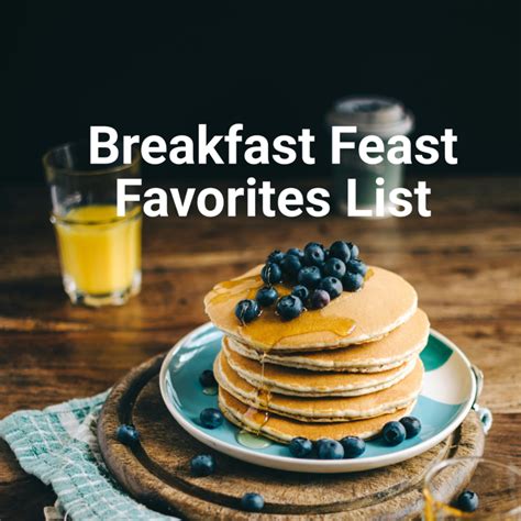 Free Breakfast Food List Template to Edit Online