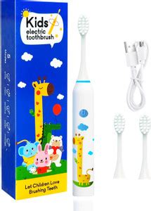 Obvie Rechargeable Sonic Smart Toothbrush for Kids 5 Mode 3 Brush Heads ...