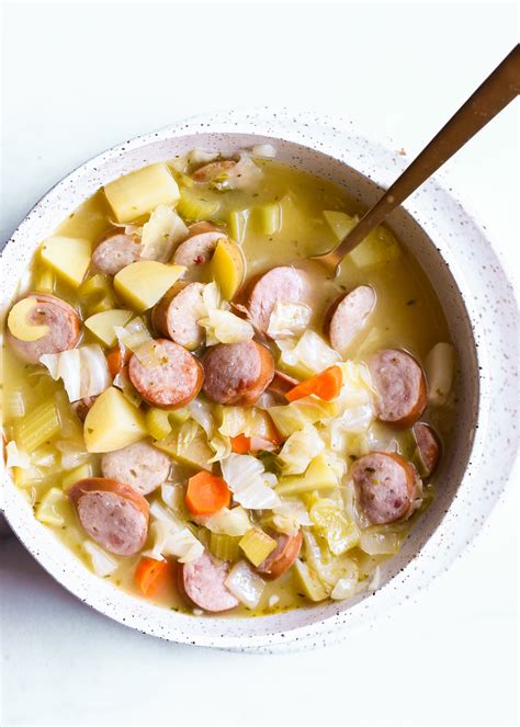 Sausage and Cabbage Soup - Wholesomelicious