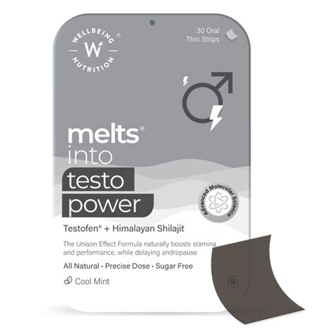 Wellbeing Nutrition Melts into Testo Power 30 Strips - Cureka