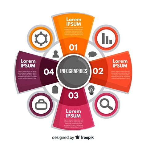 Kroki infographic | Darmowy Wektor