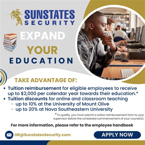 Sunstates Tuition Reimbursement and Discounts Benefits