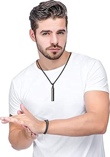 Buy VR Creatives Men's Jewellery 3D Cuboid Vertical Bar/Stick Stainless ...