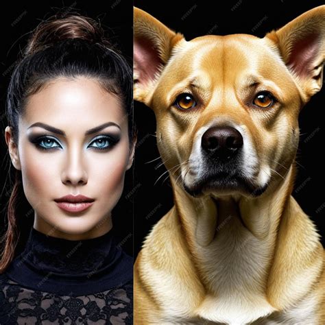 Premium Photo | The Canine Convergence Exploring Human Dog Hybrids in ...