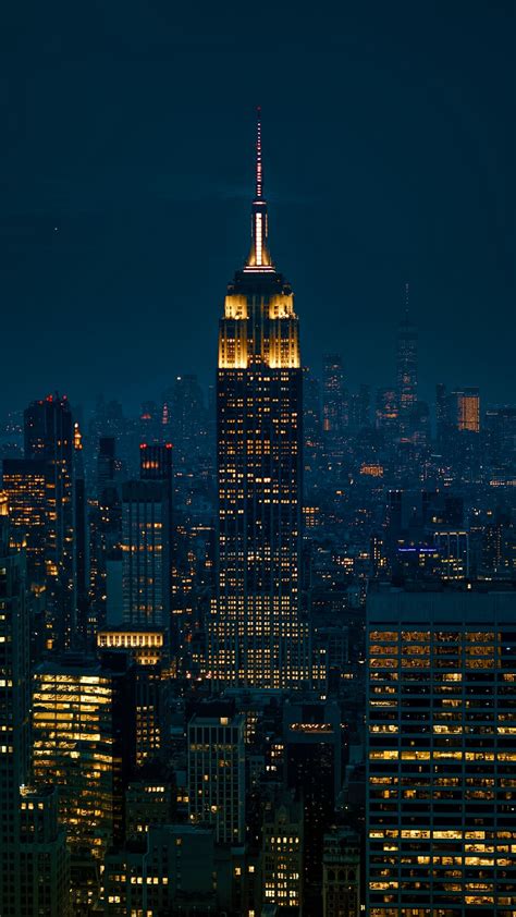 Download wallpaper 1350x2400 skyscrapers, tower, lights, city ...