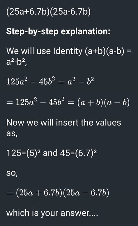 factorize 125a²-180 - Brainly.in