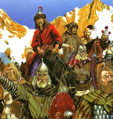 Atilla the Hun on campaign with his Germanic vassals | Warrior, Attila ...