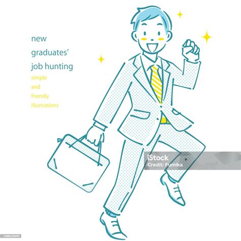 New Graduates Job Hunting Outline Illustrations Stock Illustration ...