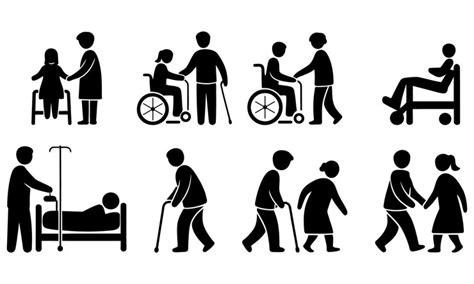 Caregiving and assistance pictograms for vulnerable individuals ...