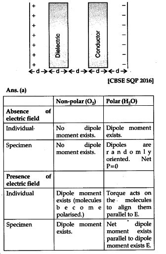 Compare the individual dipole moment and the specimen dipole moment for ...