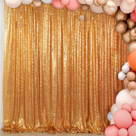 Buy Gold Shimmer Sequin Fabric Photography Backdrop 4FTX6FT Glitter ...