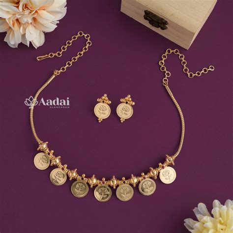 Non Idol Kasu Necklace – Aadai Alangaram